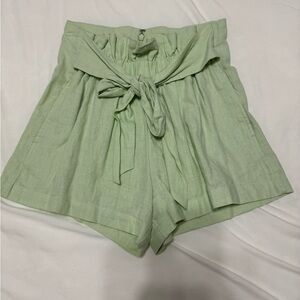 Abercrombie Linen Paper-Bag Shorts